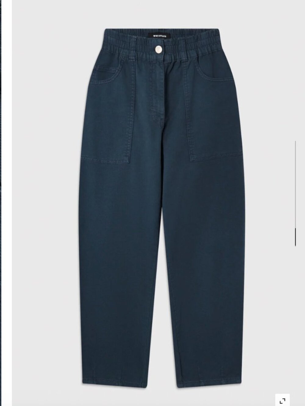 Whistles Tessa Casual Trouser Navy Size US 6